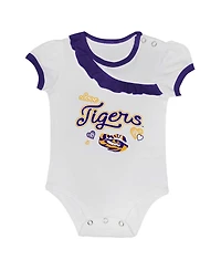 Outerstuff Girls Baby Boys and Girls 2-Piece Lsu Tigers Love My Team Bodysuit and Skirt Set