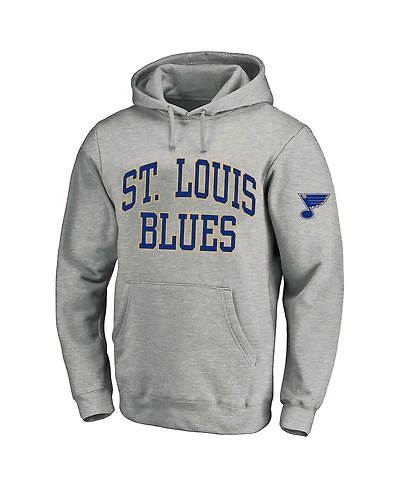 Fanatics Men's Heather Gray St. Louis Blues Big Tall Fleece Pullover Hoodie