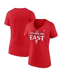 Fanatics Women's Red Philadelphia Phillies 2024 Nl East Division Champions Plus Size Locker Room T-Shirt