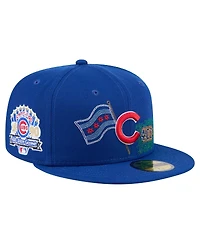 New Era Men's Royal Chicago Cubs State Stitch 59Fifty Fitted Hat
