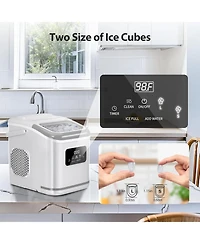 Cowsar 26Lbs, Countertop Ice Maker, Self-Cleaning, Bullet Ice, Digital Screen, 9 Cubes in 6 Mins