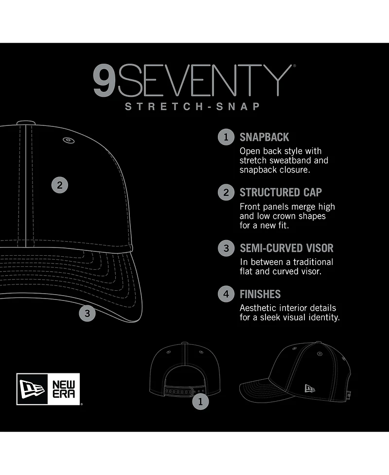 New Era Men's Navy Boston Red Sox Labeled 9Seventy Stretch-Snap Adjustable Hat