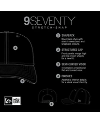 New Era Men's Navy Boston Red Sox Labeled 9Seventy Stretch-Snap Adjustable Hat