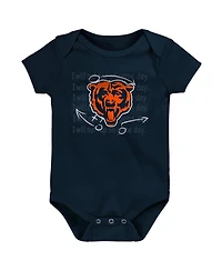 Outerstuff Baby Boys and Girls Chicago Bears Team Starter Bodysuit, Set of 3