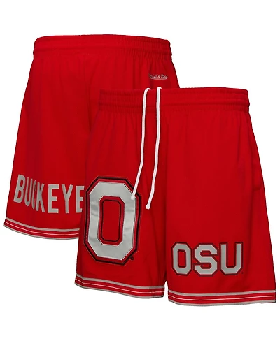Mitchell & Ness Men's Scarlet Ohio State Buckeyes Team Origins Mesh Shorts