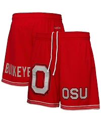 Mitchell & Ness Men's Scarlet Ohio State Buckeyes Team Origins Mesh Shorts