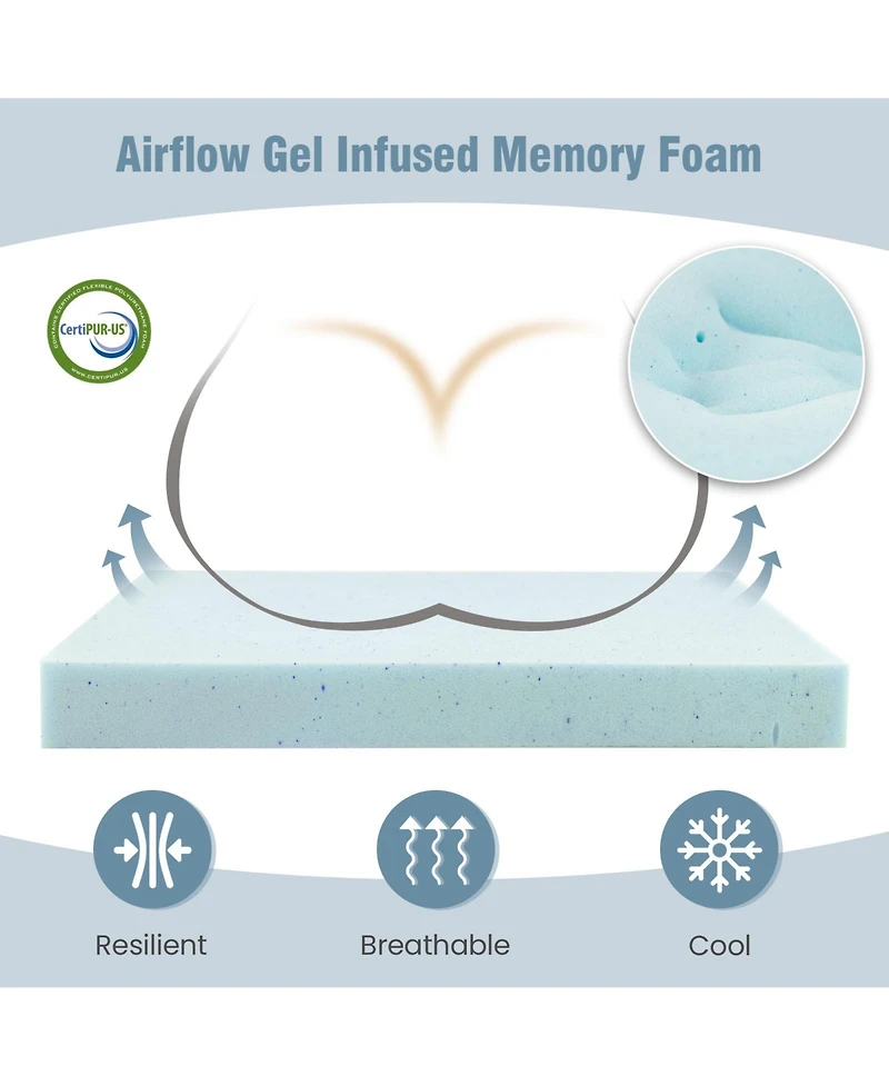 10 Pack Seat Cushions Gel Memory Foam for Back