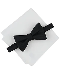 Alfani Men's Stripe Bow Tie & Solid Pocket Square Set, Exclusively at Macy's