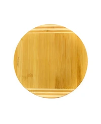 Bamboo Round Cutting Board, Striped