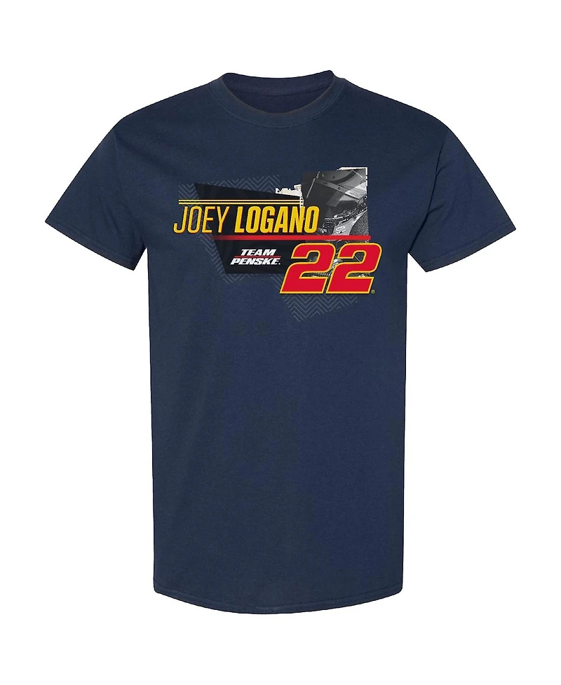 Team Penske Men's Navy Joey Logano Shell/Pennzoil Car T-Shirt