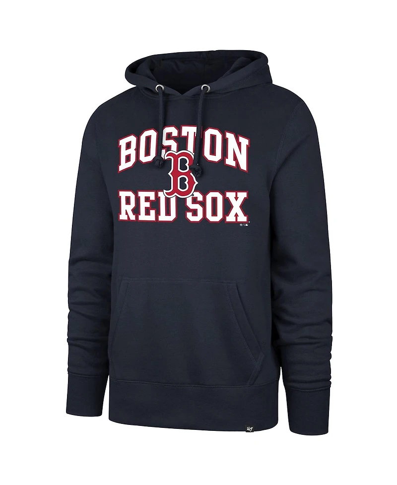 '47 Brand Men's Navy Boston Red Sox Velocity Headline Pullover Hoodie