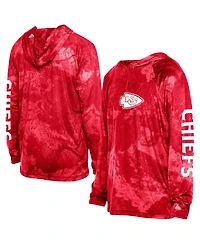 New Era Men's Red Kansas City Chiefs Realtree Xtreme Camo Raglan Long Sleeve Hooded Top