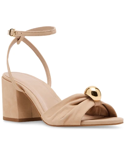 Steve Madden Women's Caden Knotted Embellished Block-Heel Sandals