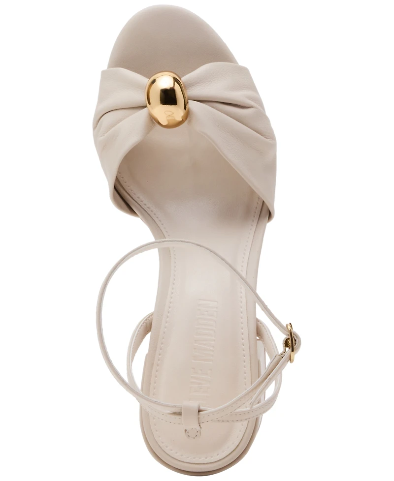 Steve Madden Women's Caden Knotted Embellished Block-Heel Sandals