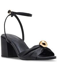 Steve Madden Women's Caden Knotted Embellished Block-Heel Sandals