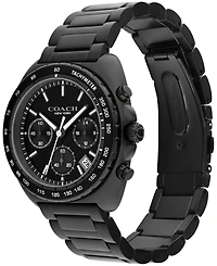 Coach Men's Charter Ionic Plated Black Steel Bracelet Watch, 39mm