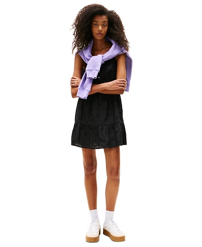 Tommy Jeans Women's Cotton Eyelet-Embroidered Dress