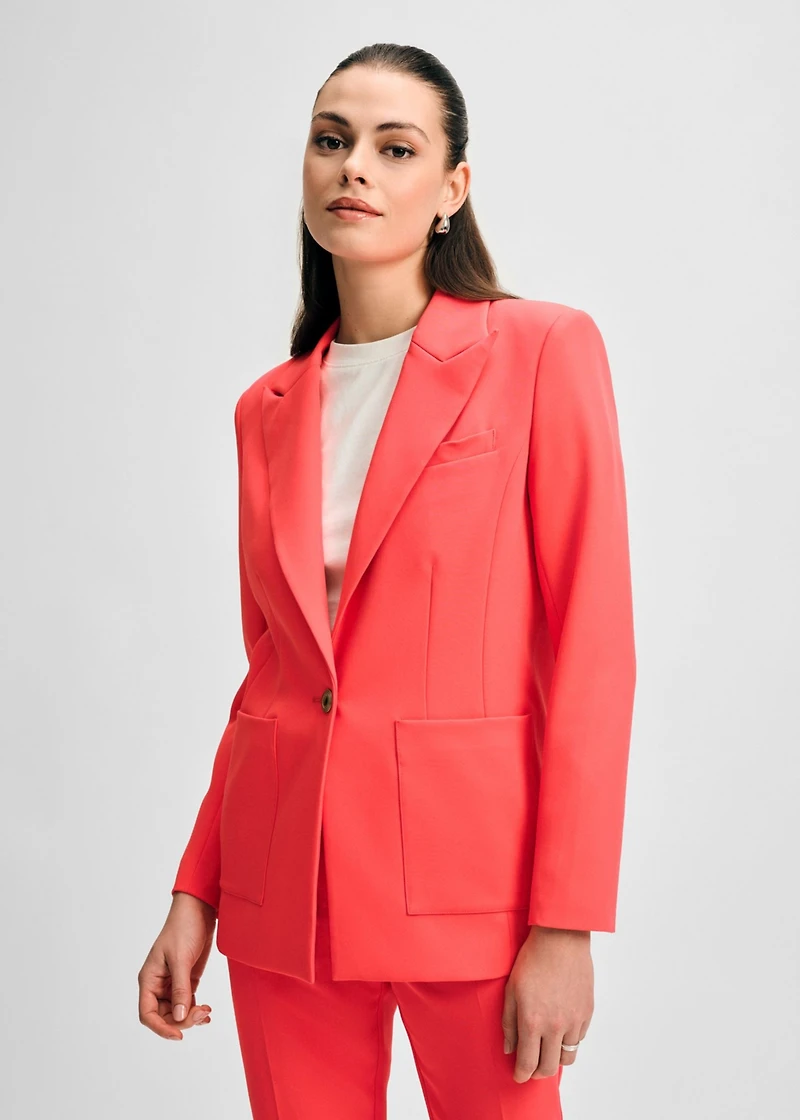 Isaac Mizrahi Women's Blazer with Detachable Flower Pin