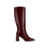 East Sleek Burgundy Leather Boots