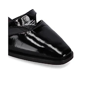 Aveline Black Leather Ballet Flats