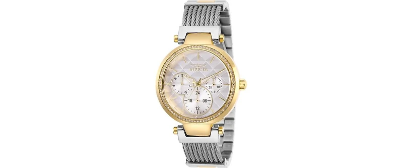 Invicta Women's 28921 Angel Quartz 3 Hand White Dial Watch