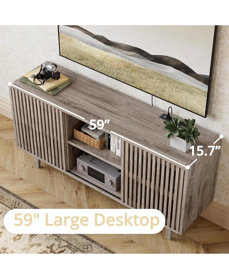 Farmhouse Tv Stand for 55/60/65 inch Tv
