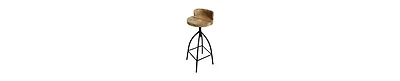 Swivel Bar Stool with Backrest – Adjustable Industrial Style Seating
