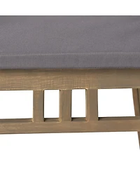 Streamdale Outdoor Wood Dining Chairs Cushions (2) Dark Grey
