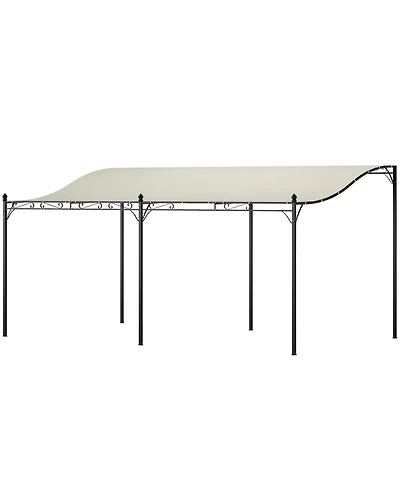 Outsunny 10' x 16' Outdoor Pergola Canopy, Metal Patio Canopy, Dark