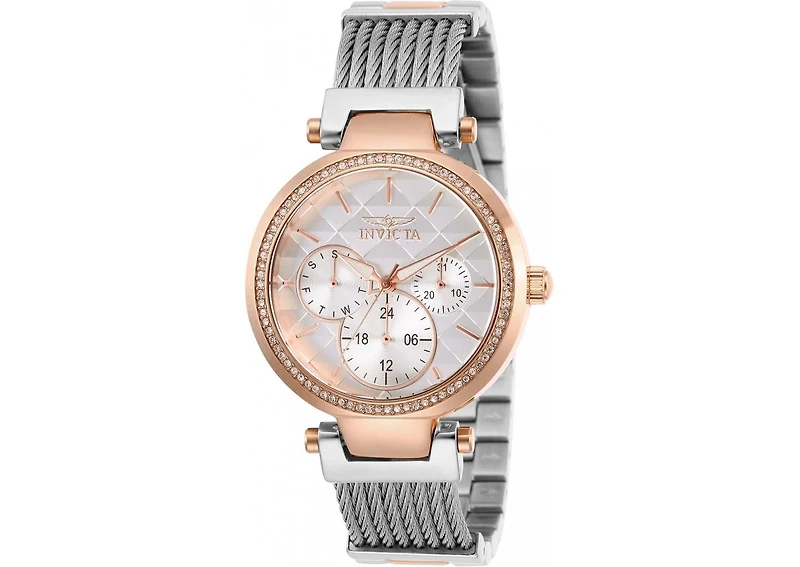 Invicta Women's 28922 Angel Quartz Chronograph White Dial Watch