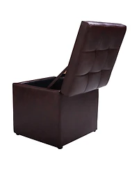 16 Inch Ottoman Pouffe Storage Box Lounge Seat Footstools