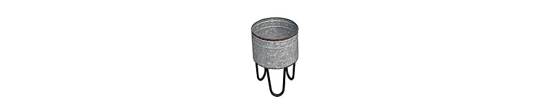 Industrial Planter Set – 3 Galvanized Tubs with Hairpin Metal Legs