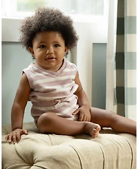 MeMoi Baby Girls Terry Striped Romper