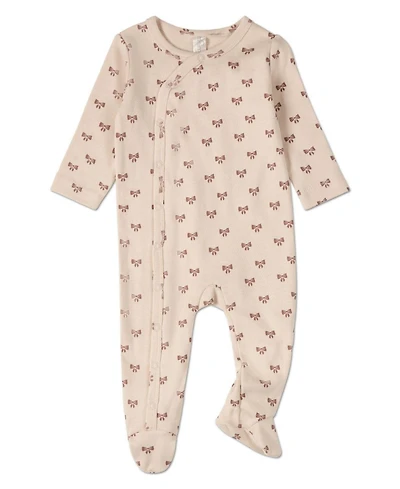MeMoi Baby Girls "Princess Bows" Rich Side-Snap Footie