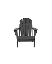Streamdale 3-Piece Gray Folding Adirondack Set (2 Chairs & Table)