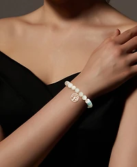 Unwritten Cubic Zirconia and Amazonite Stone Family Tree Stretch Bracelet