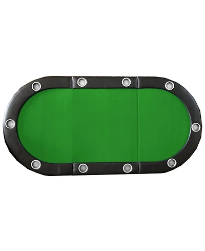 Streamdale Folding Poker Table Top for 10 Players Tri-Fold Texas Holdem Blackjack Casino Game Tabletop Green