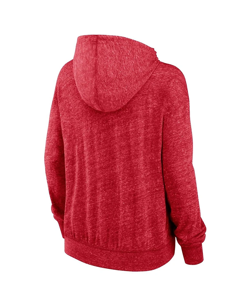 Nike Women's Red Washington Nationals Diamond Icon Gym Vintage Lightweight Hooded Top