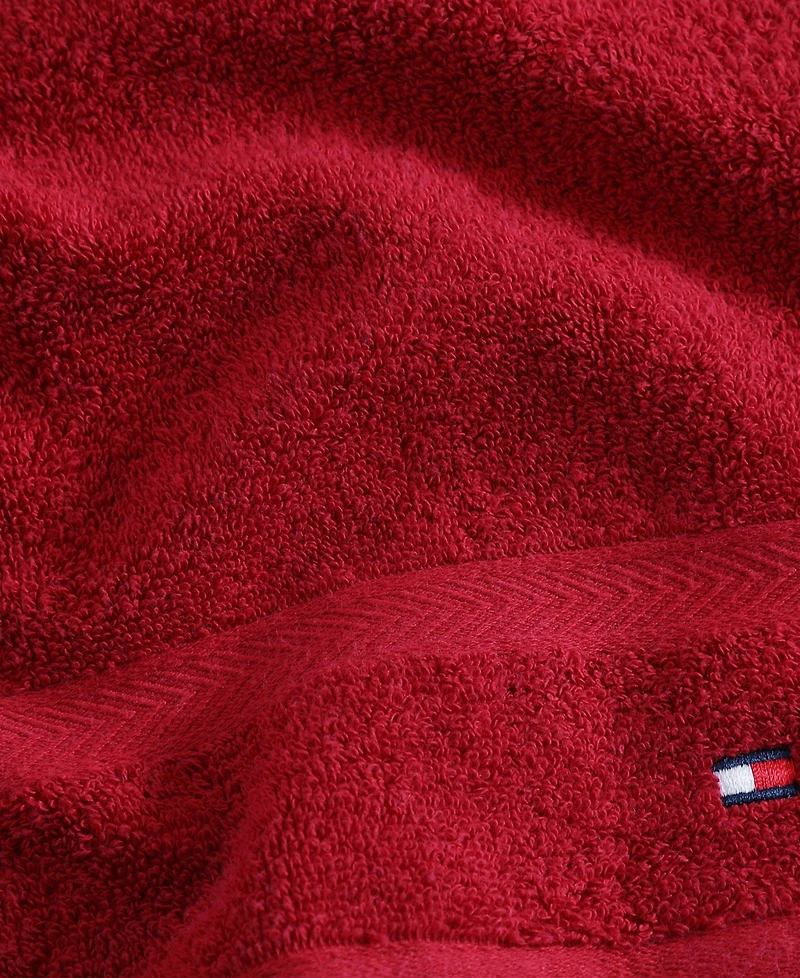 Tommy Hilfiger Home Modern American Solid Cotton Washcloth, 13" x