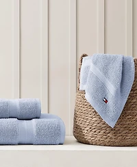 Tommy Hilfiger Home Modern American Solid Cotton Washcloth, 13" x