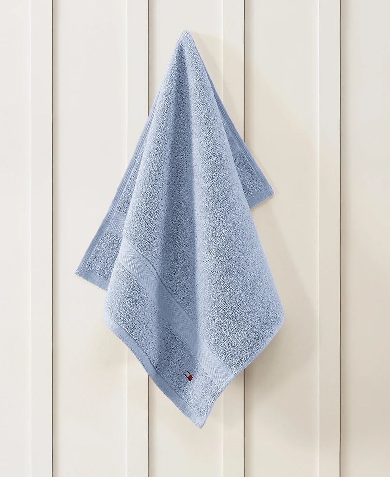 Tommy Hilfiger Home Modern American Solid Cotton Hand Towel, 16" x 26"