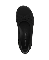 LifeStride Women's Gem Knot Washable Slip On Ballerina Flats