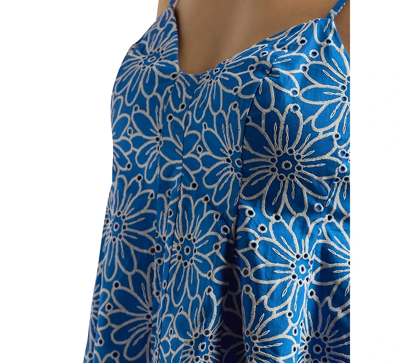 Bcx Juniors' Floral-Embroidered Peplum Camisole Top