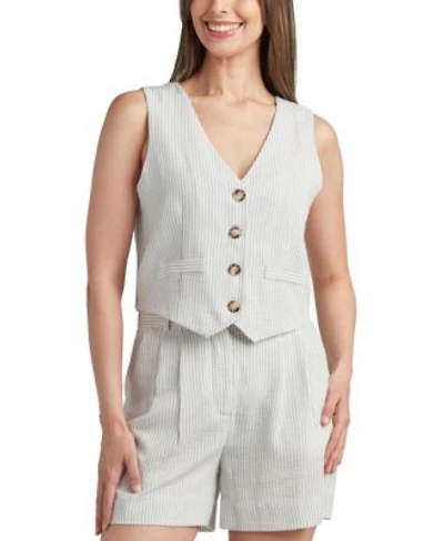 Bcx Juniors Striped Vest Triped Pleat Front Shorts