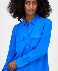 I.n.c. International Concepts Women's Flap-Pocket Shirt, Exclusively at Macy's