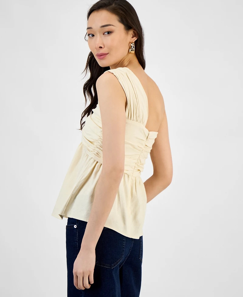 I.n.c. International Concepts Women's Asymmetric One-Shoulder Twist-Front Top, Exclusively at Macy's
