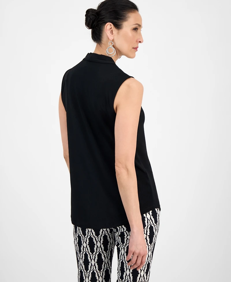 Jm Collection Women's V-Neck Sleeveless Knit Blouse, Exclusively at Macy's