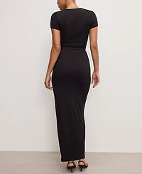 Good American Women's Stretch Jersey Maxi Skirt