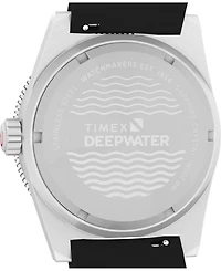 Timex Men's Analog Black Rubber Strap Watch, 41mm