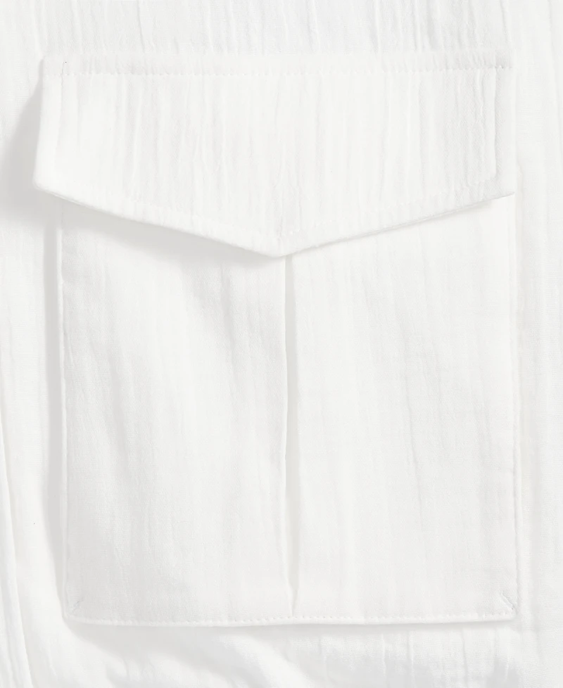 On 34th Women's Cotton Gauze Cropped Jacket, Exclusively at Macy's